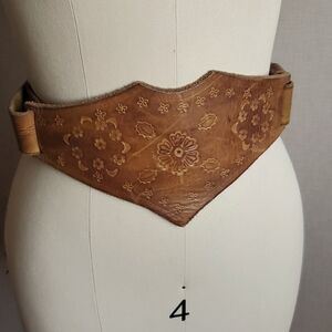 Rare Vintage 60's-70's Tooled Leather Belt